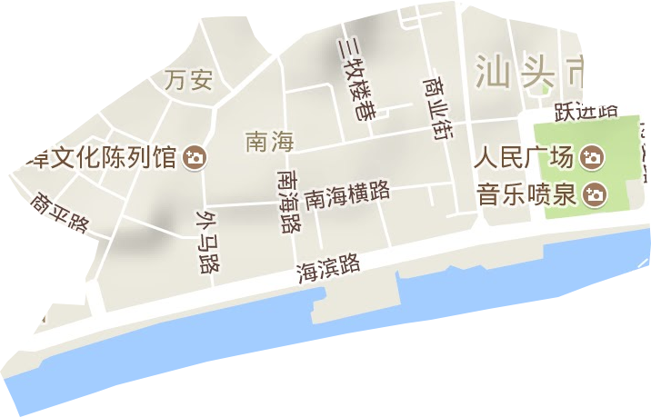 海安街道地形图