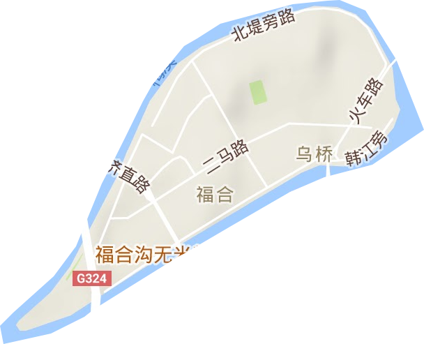 乌桥街道地形图
