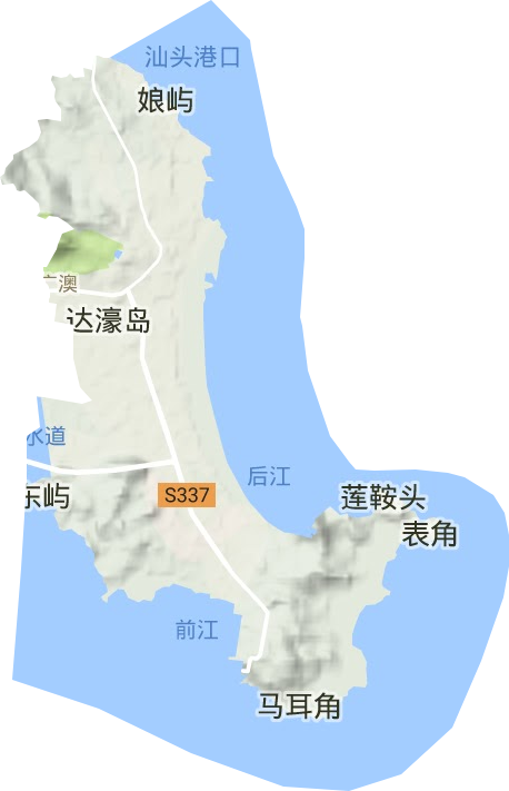 广澳街道地形图