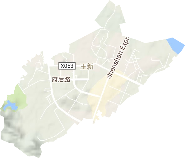 玉新街道地形图