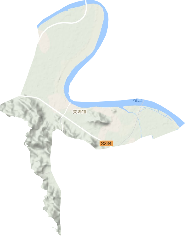 关埠镇地形图