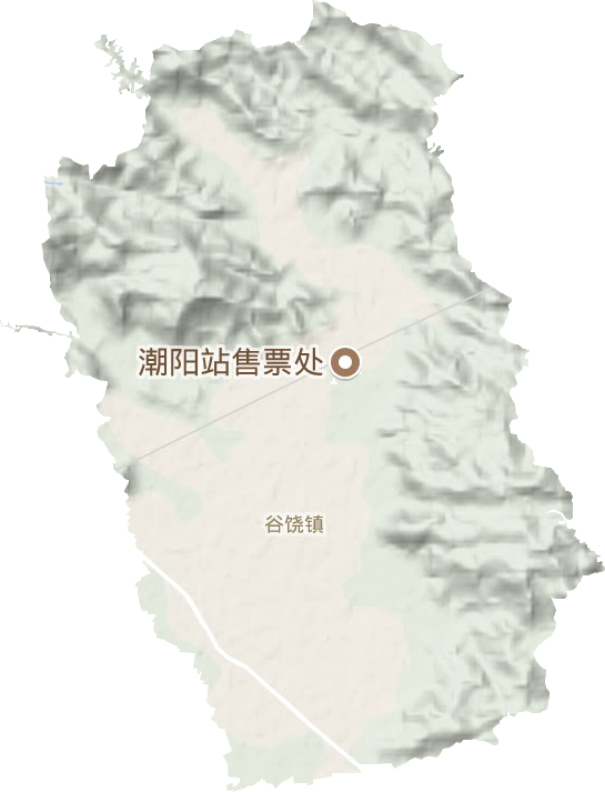 谷饶镇地形图