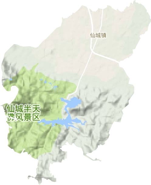 仙城镇地形图