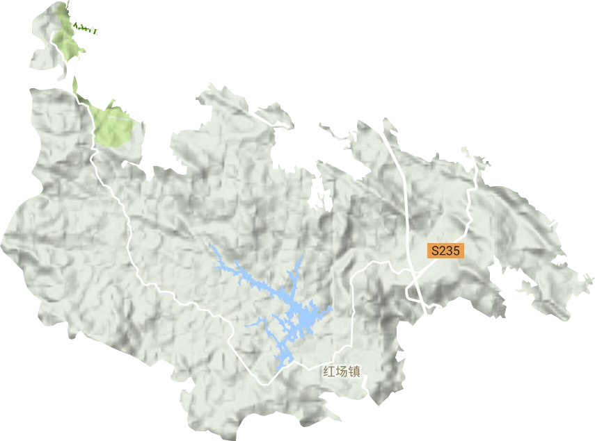 红场镇地形图