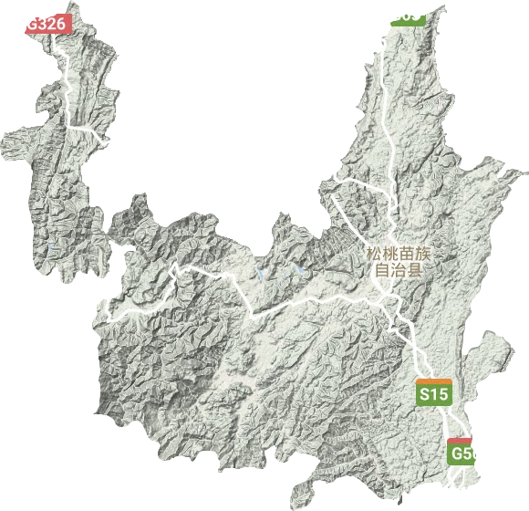 松桃苗族自治县地形图