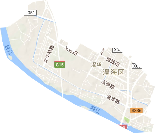 澄华街道地形图
