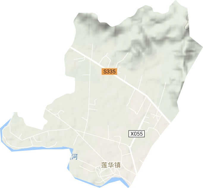 莲华镇地形图