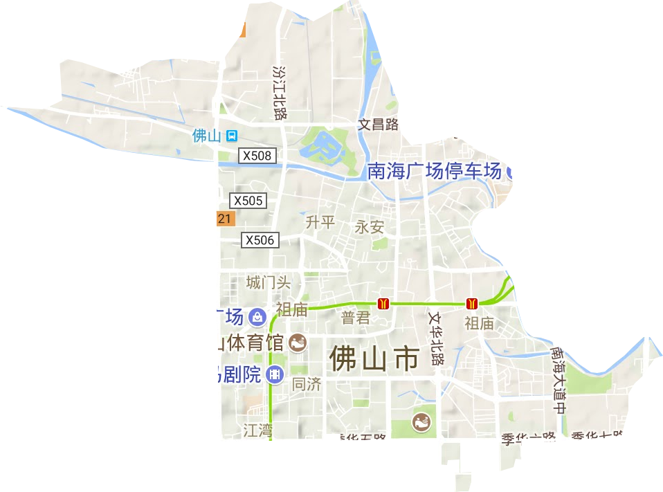 祖庙街道地形图