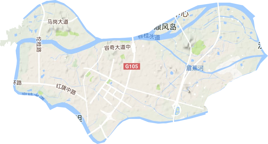 容桂街道地形图