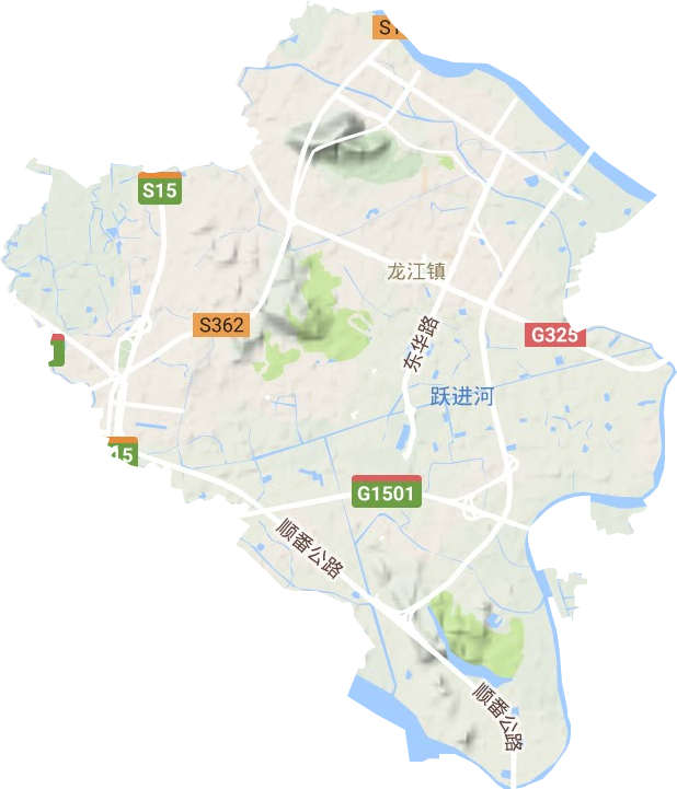 龙江镇地形图