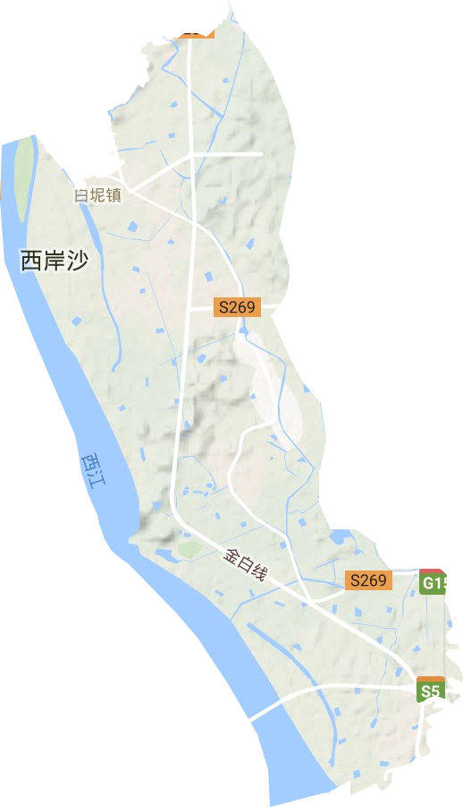 白坭镇地形图