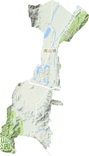 南山镇地形图