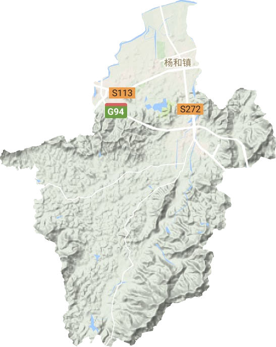 杨和镇地形图
