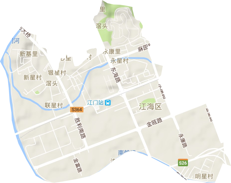 滘头街道地形图
