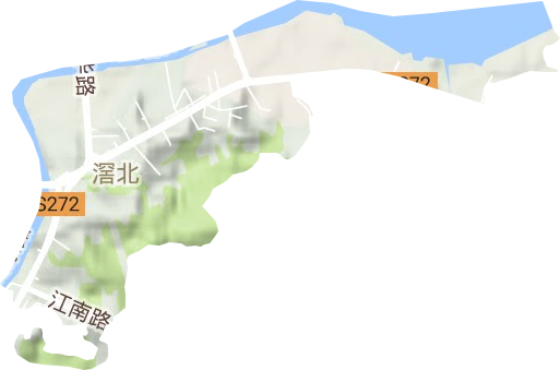 滘北街道地形图