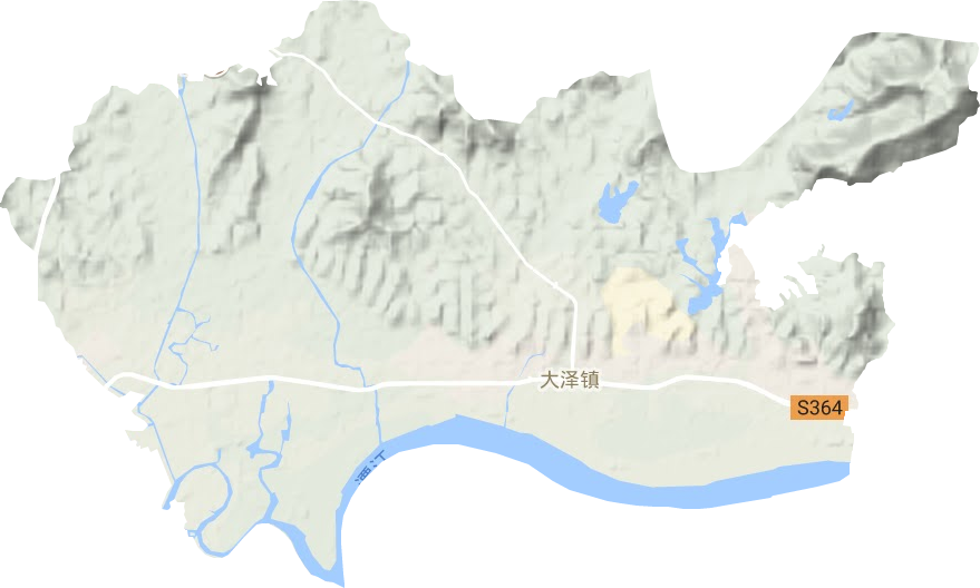 大泽镇地形图