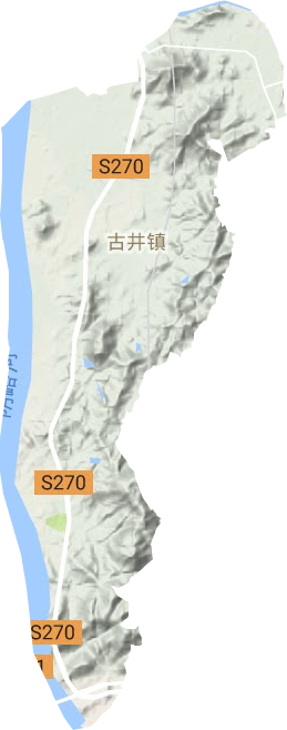 古井镇地形图
