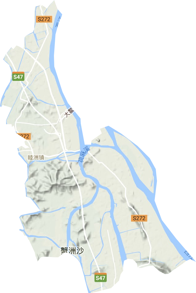 睦洲镇地形图