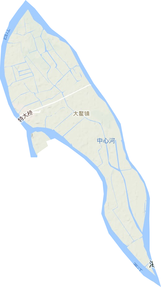 大鳌镇地形图