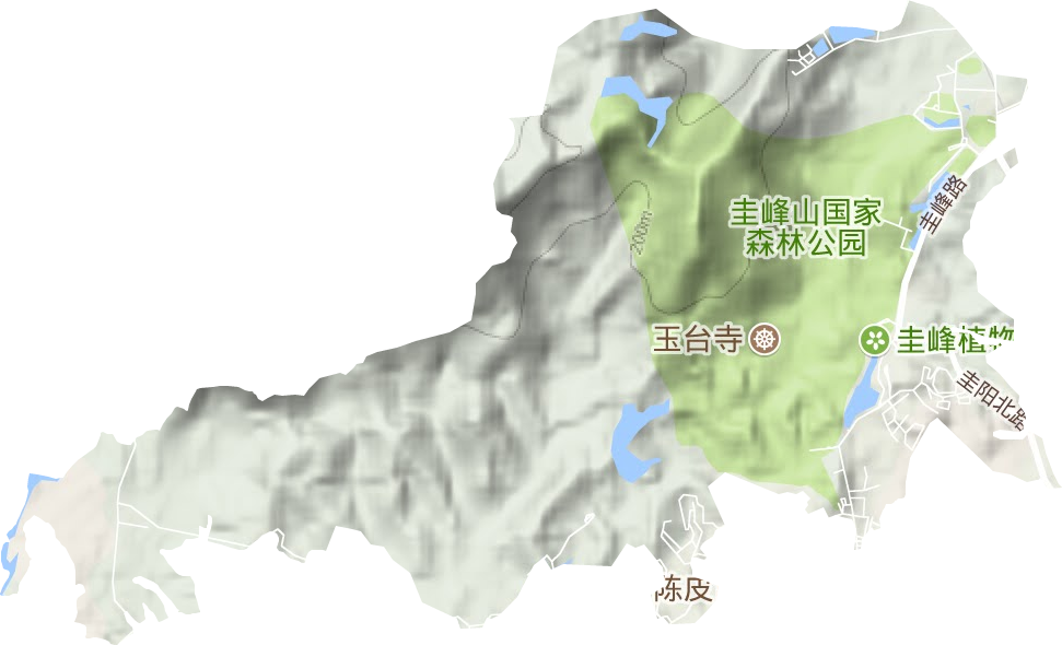 圭峰管理委员会地形图