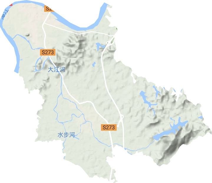大江镇地形图