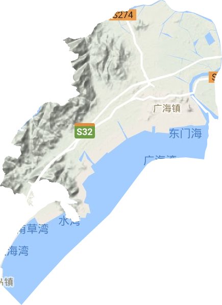 广海镇地形图