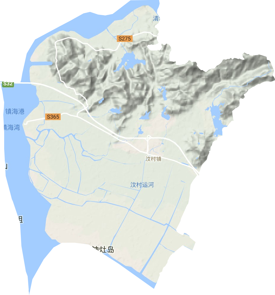 汶村镇地形图