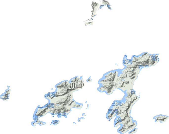 川岛镇地形图