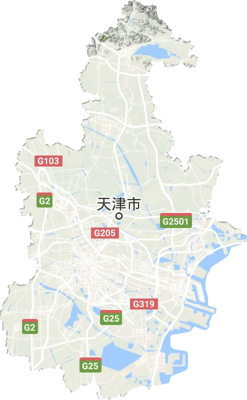 天津市地形图