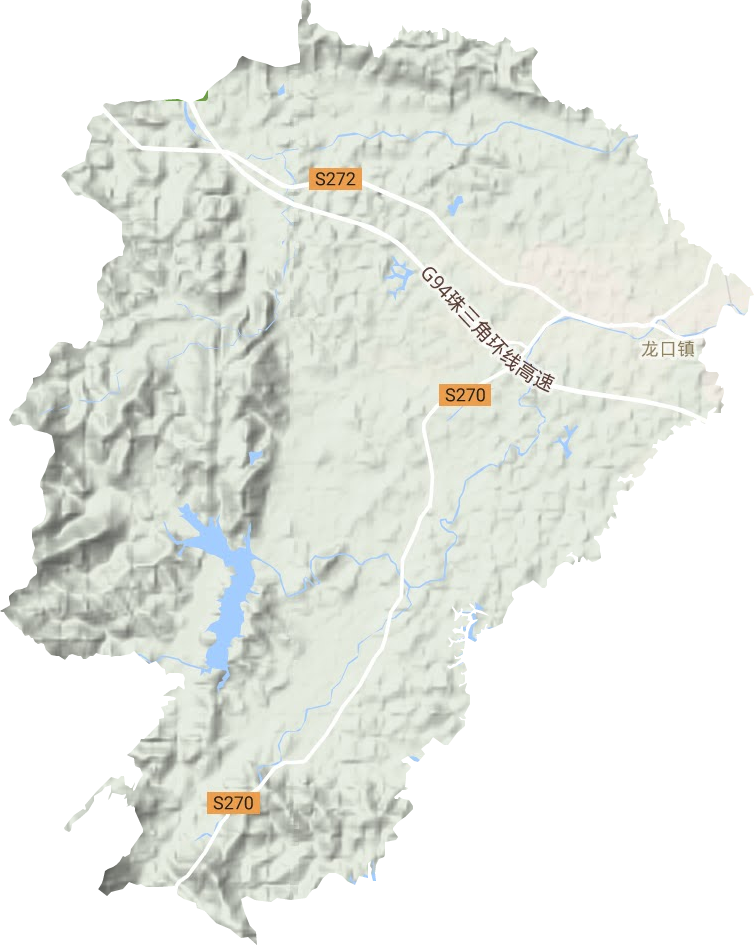 龙口镇地形图