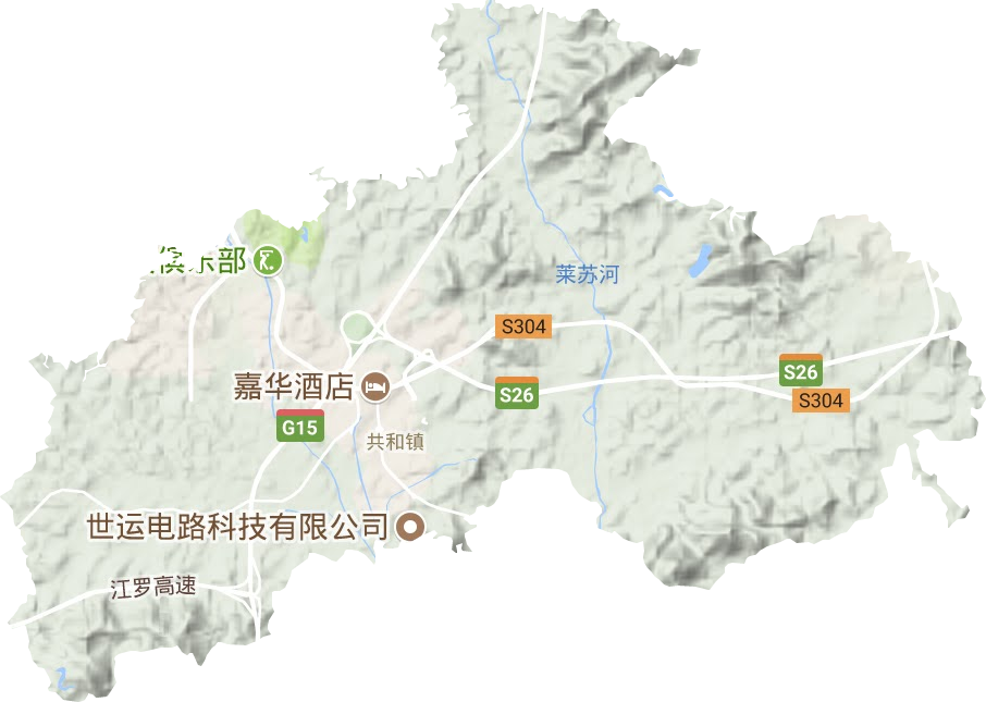 共和镇地形图