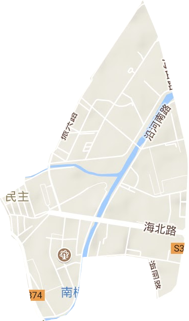 民主街道地形图