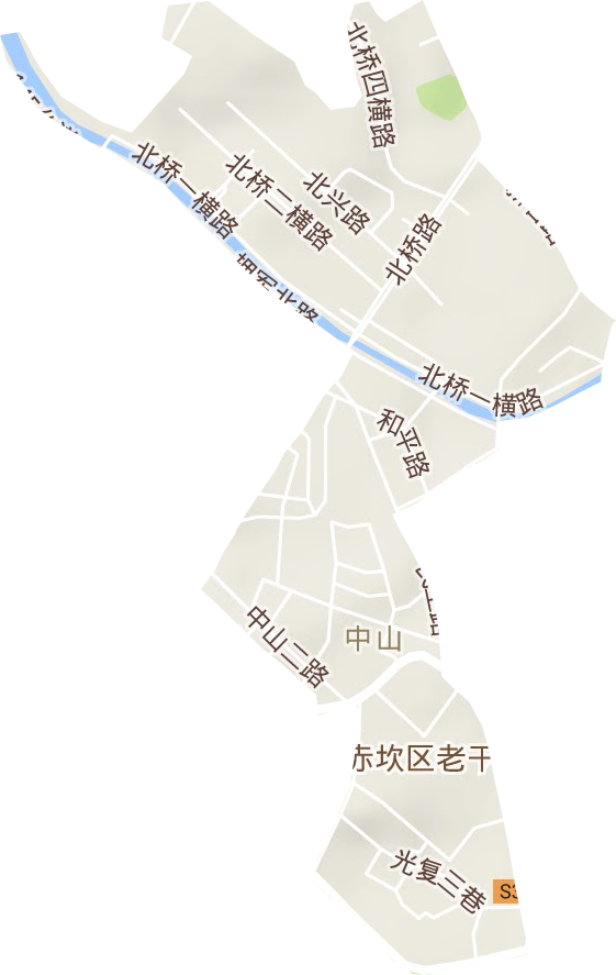 中山街道地形图