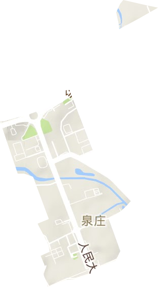 泉庄街道地形图