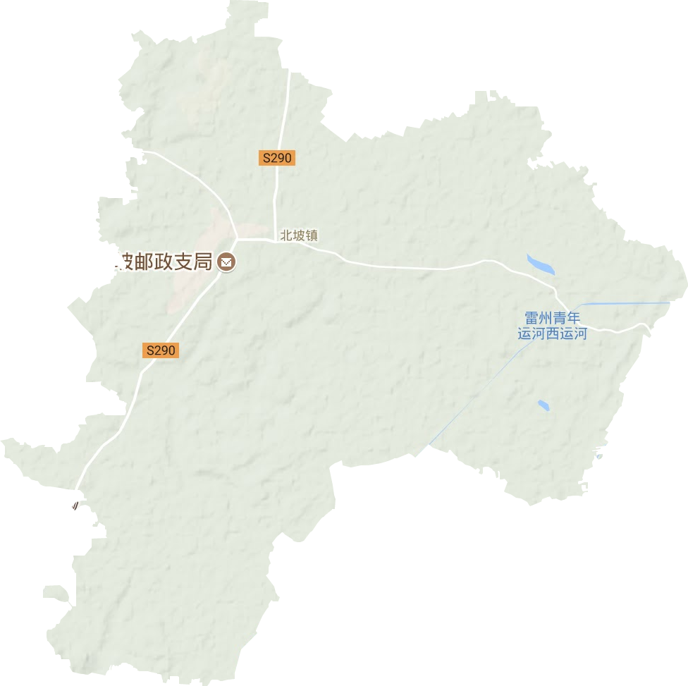 北坡镇地形图