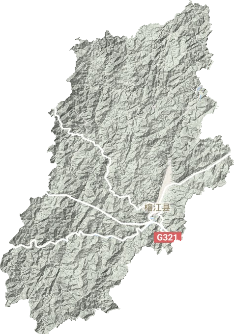 榕江县地形图