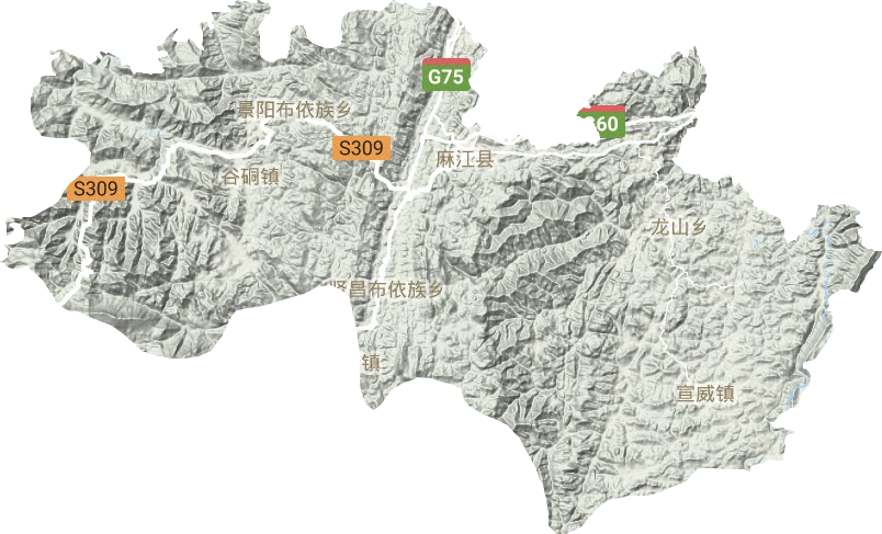 麻江县地形图