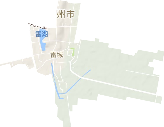 雷城街道地形图