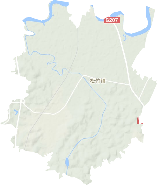 松竹镇地形图