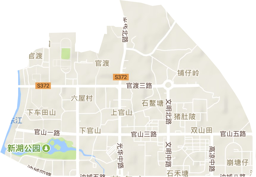 官渡街道地形图