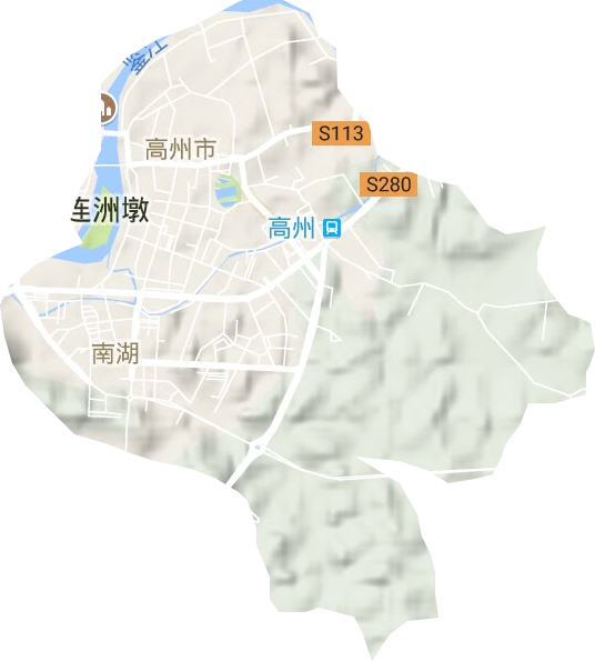 潘州街道地形图