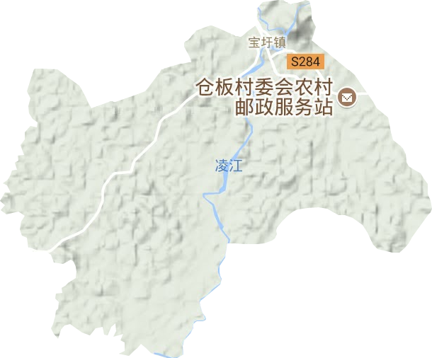 宝圩镇地形图