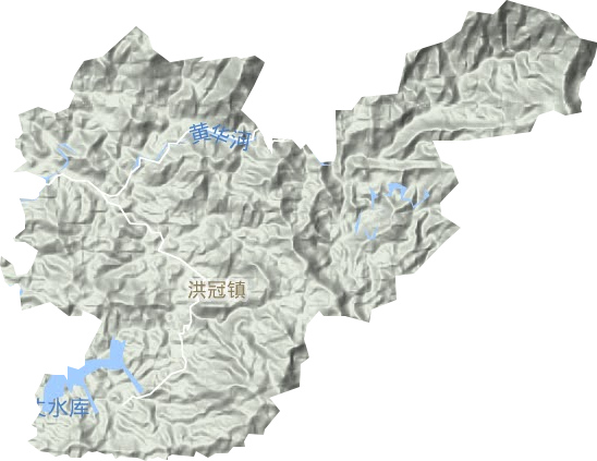 洪冠镇地形图