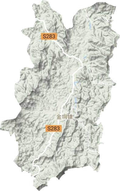 金垌镇地形图