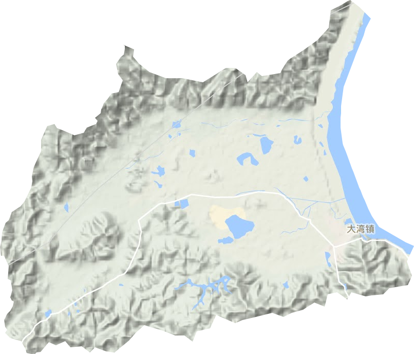 大湾镇地形图
