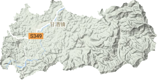 甘洒镇地形图