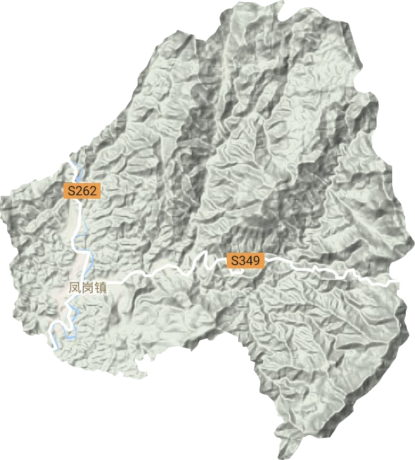 凤岗镇地形图