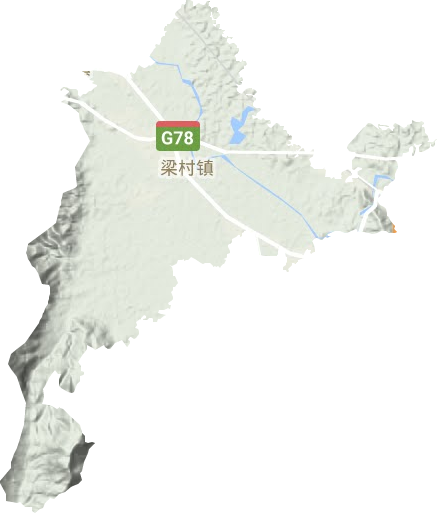 梁村镇地形图