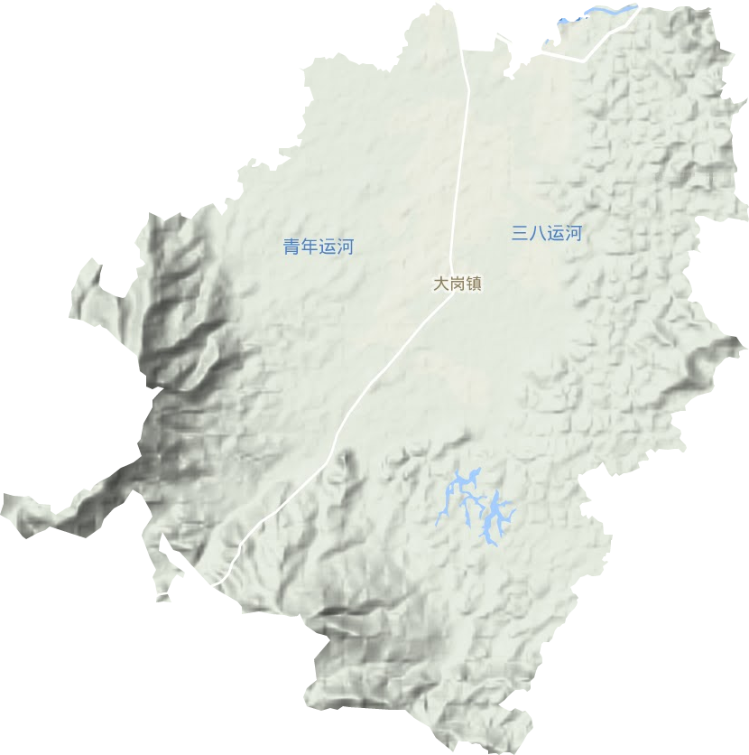 大岗镇地形图