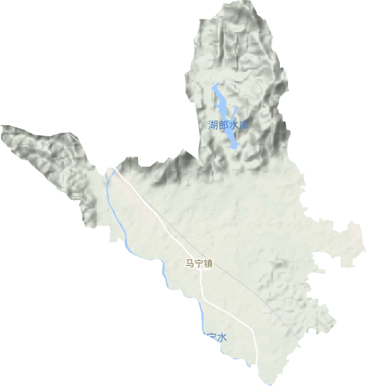 马宁镇地形图